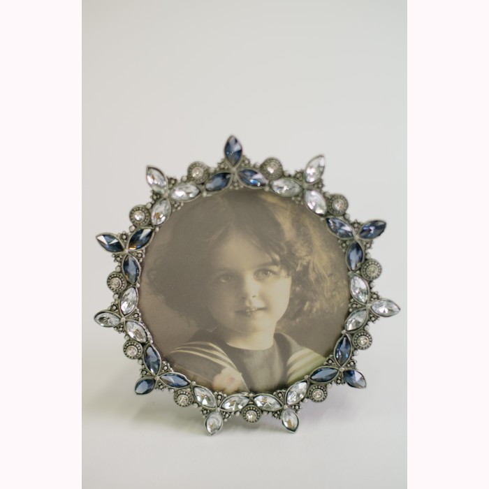 Jewel photoframe standing round 11cm